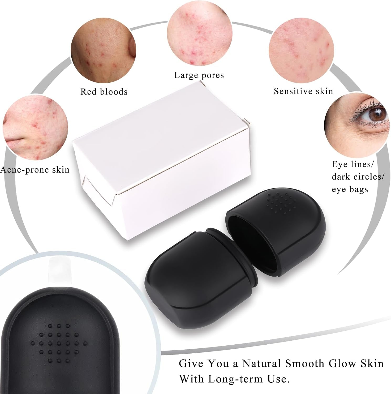 Ice Roller For Face & Eyes - Cooling Facial Massager Ice Mold For Refreshing Skincare