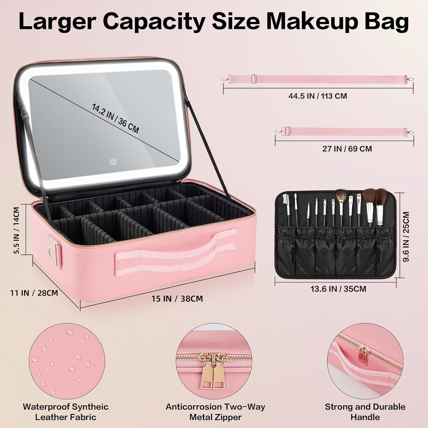 Elegant Portable Makeup Organizer Case - Compact & Stylish Storage Solution
