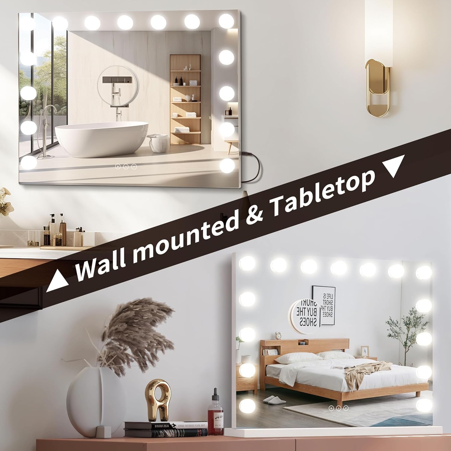Premium LED Vanity Mirror with Adjustable Brightness – Sleek & Functional Design