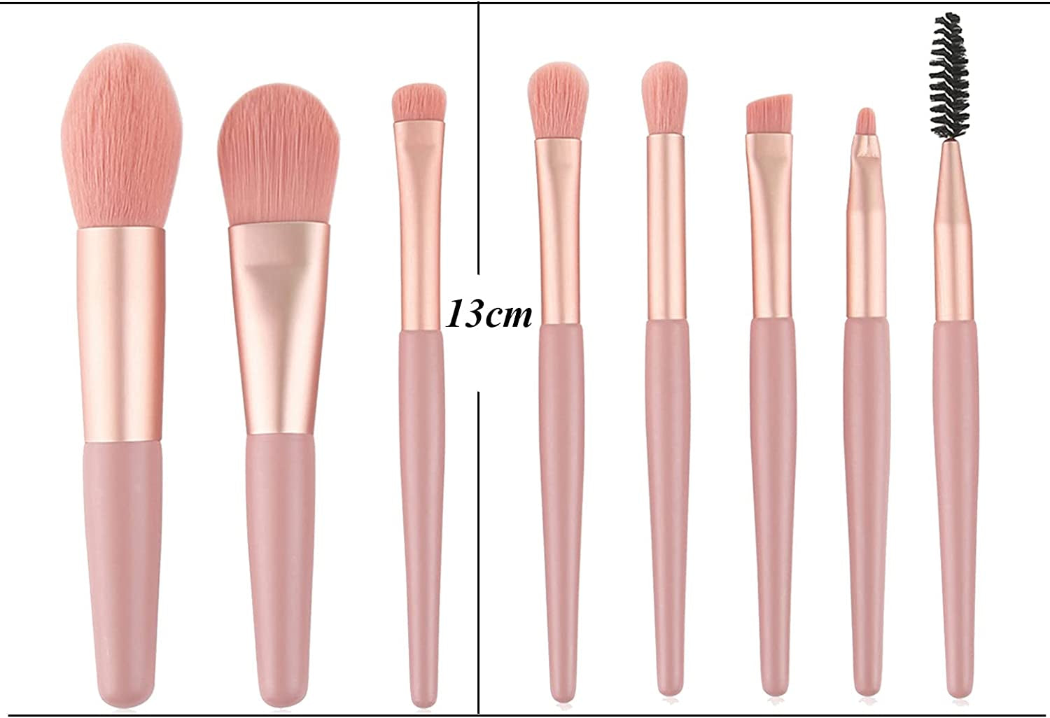 Professional 8-Piece Makeup Brush Set - Premium Brushes For Flawless Application