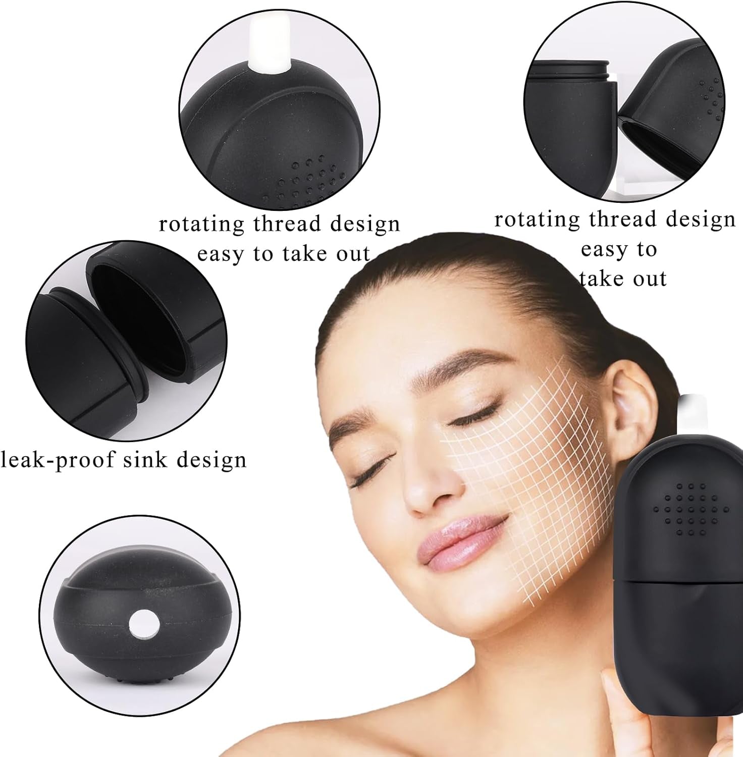 Ice Roller For Face & Eyes - Cooling Facial Massager Ice Mold For Refreshing Skincare