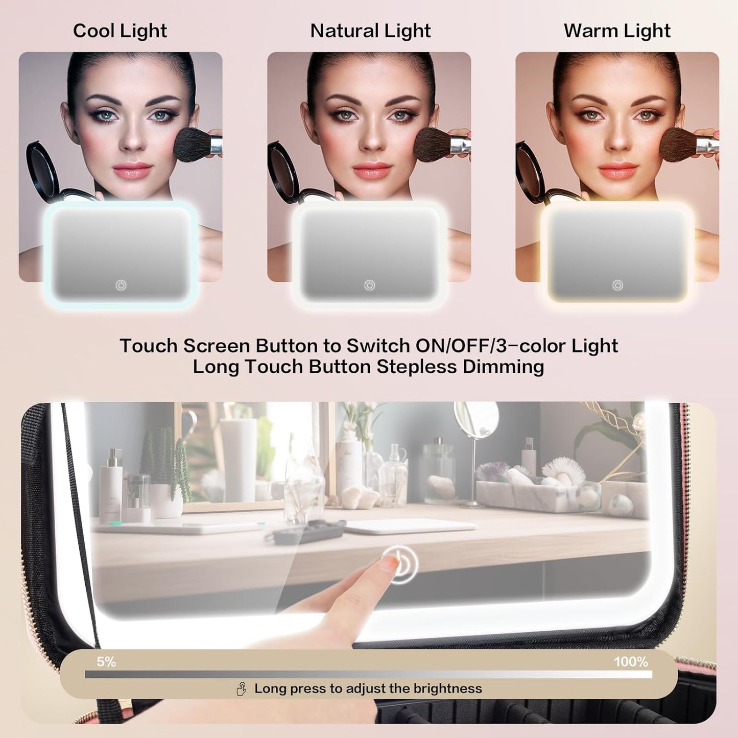 Elegant Portable Makeup Organizer Case - Compact & Stylish Storage Solution