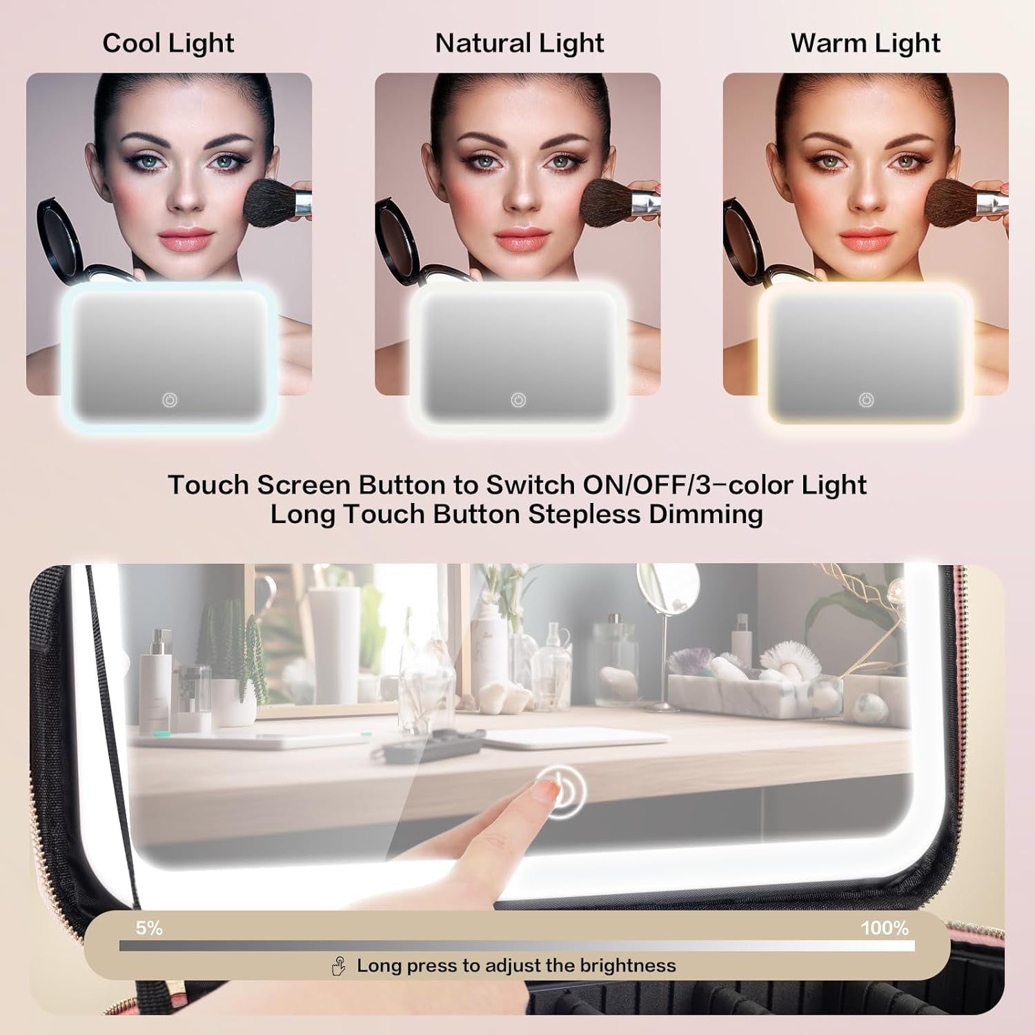 Elegant Portable Makeup Organizer Case - Compact & Stylish Storage Solution