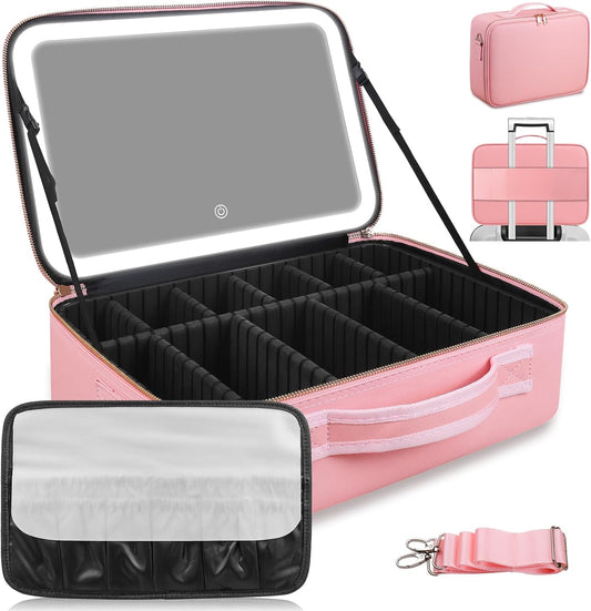 Elegant Portable Makeup Organizer Case - Compact & Stylish Storage Solution