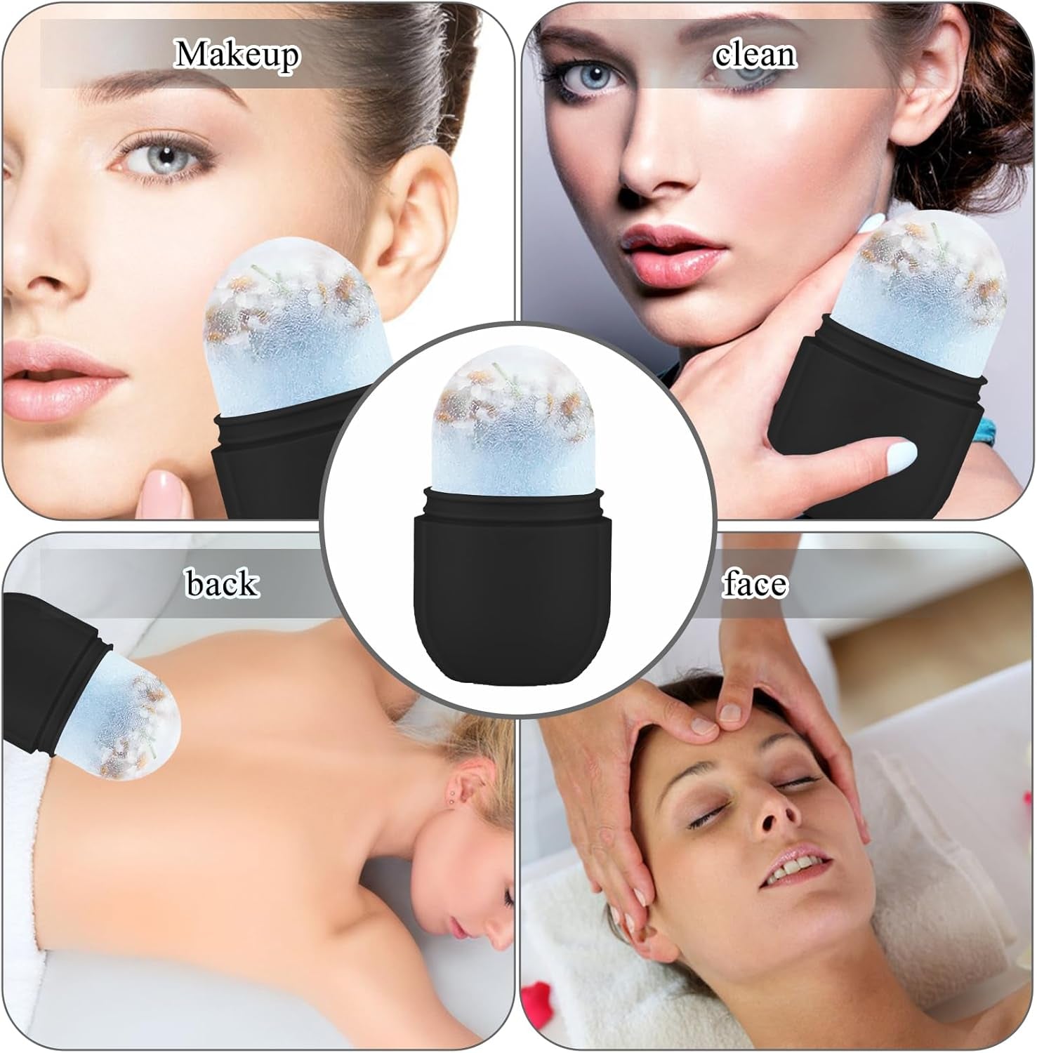 Ice Roller For Face & Eyes - Cooling Facial Massager Ice Mold For Refreshing Skincare